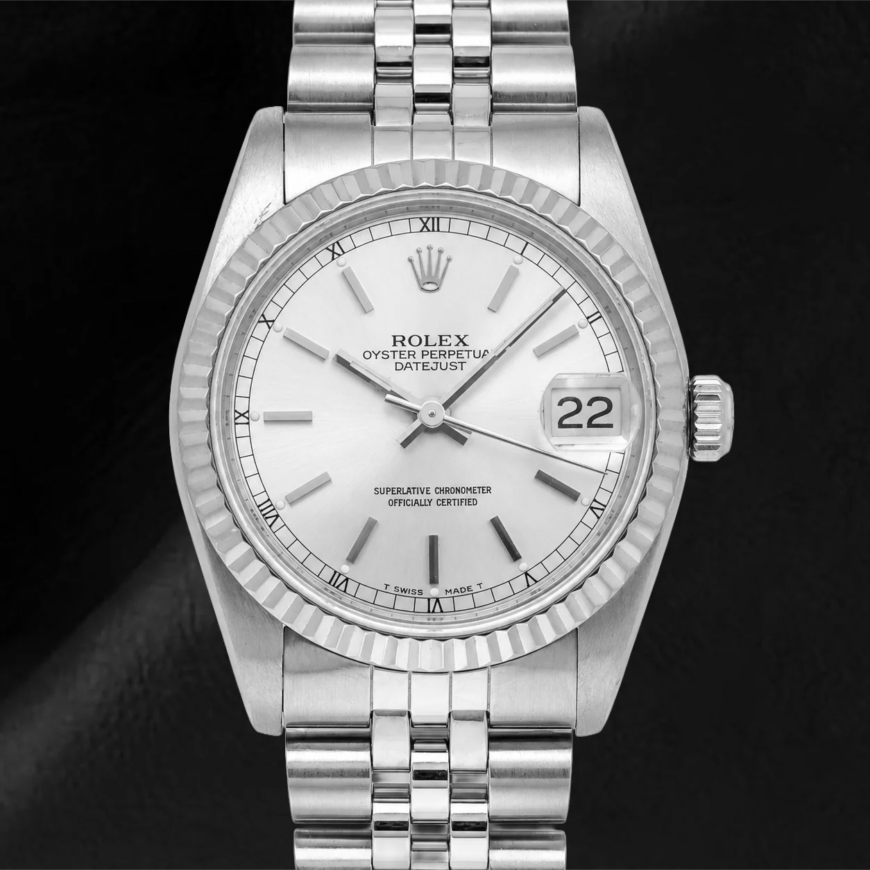 Orologio Rolex Datejust 78274 31 mm Quadrante Argento con Indici a Bastone Bracciale Jubilee in Acciaio Inossidabile