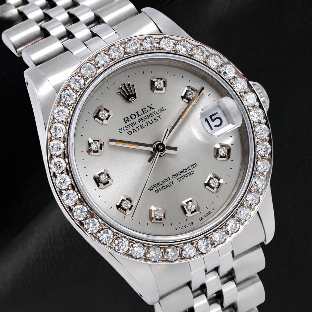 Orologio Rolex Datejust 78274 31mm Quadrante Argento con Diamanti Acciaio Inossidabile Bracciale Jubilee