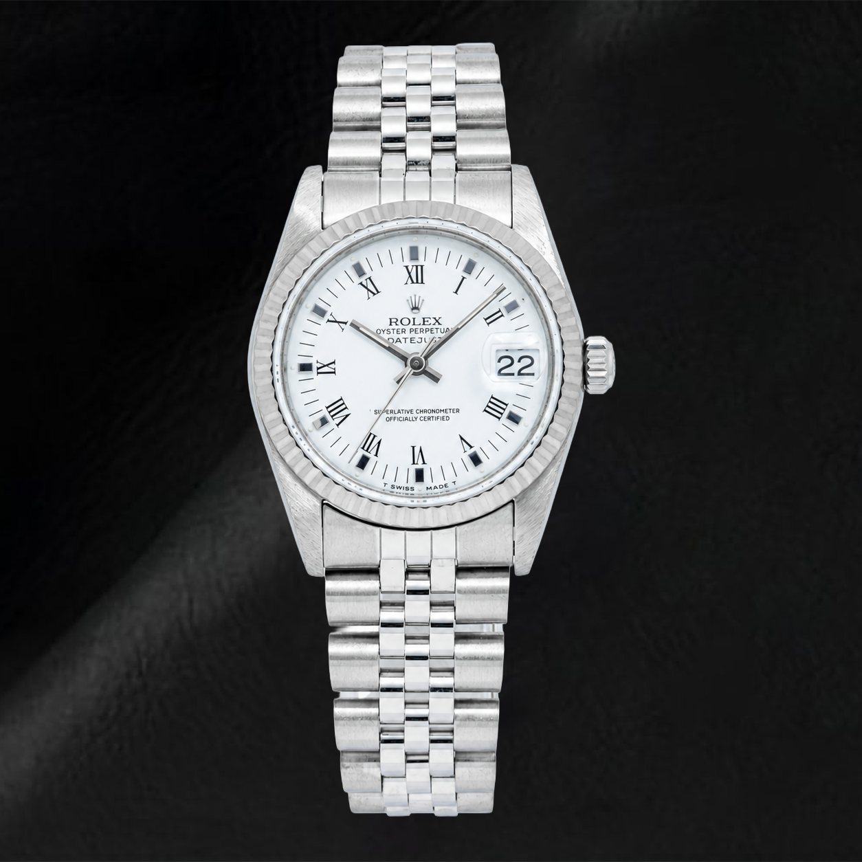 Orologio Rolex Datejust 78274 31 mm Quadrante Bianco con Numeri Romani Lunetta Liscia Acciaio Inossidabile Bracciale Jubilee