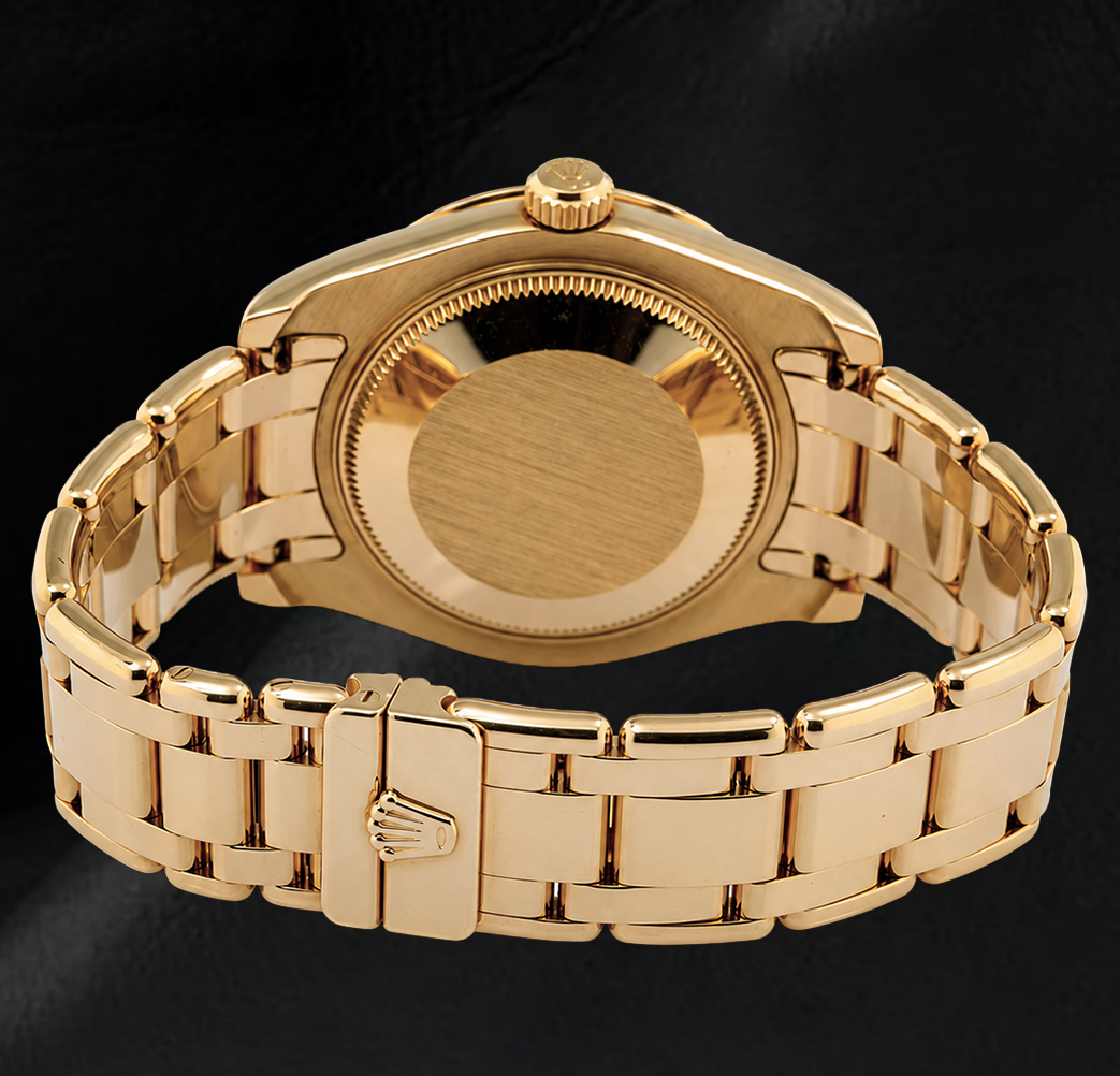 Rolex Datejust 81318 34 mm Orologio in Oro Giallo 18K Quadrante Romano in Madreperla Champagne