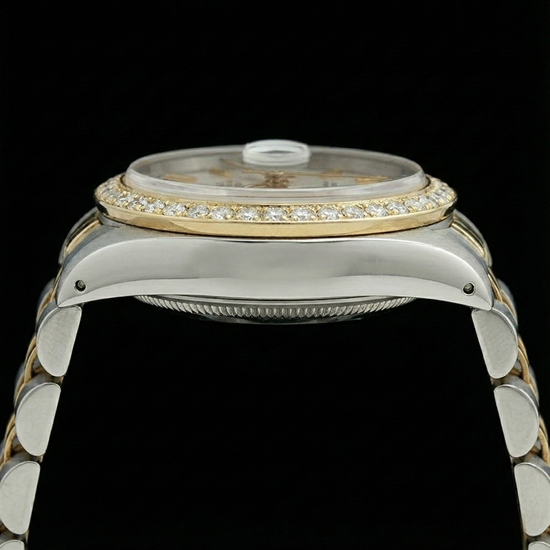 Rolex Datejust Giubileo in acciaio inossidabile e oro Orologio a bastone bianco Datejust