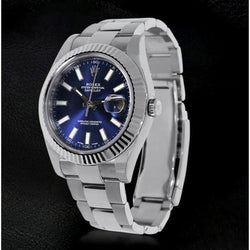Rolex Datejust II 41 mm quadrante blu orologio da uomo bracciale ostrica in acciaio inossidabile