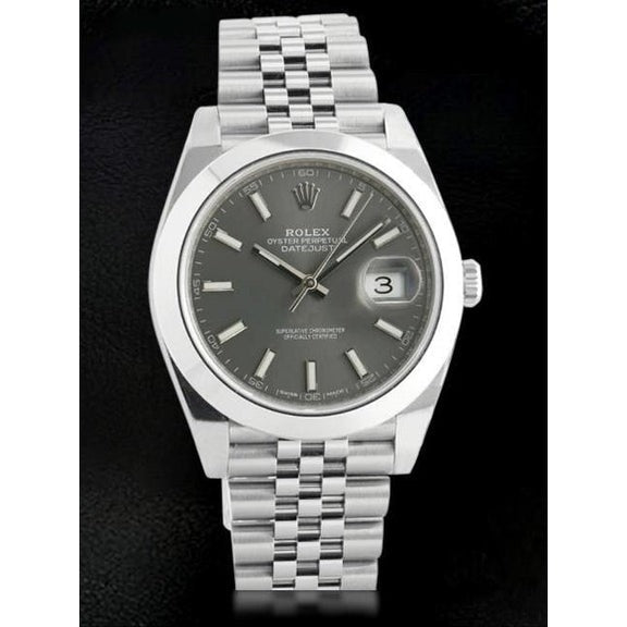 Rolex Datejust Ii quadrante rodiato orologio da uomo bracciale giubile