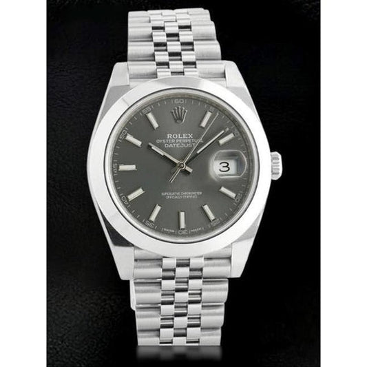Rolex Datejust Ii quadrante rodiato orologio da uomo bracciale giubile