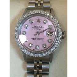 Rolex Datejust Orologio quadrante in madreperla con diamanti e lunetta acciaio inossidabile