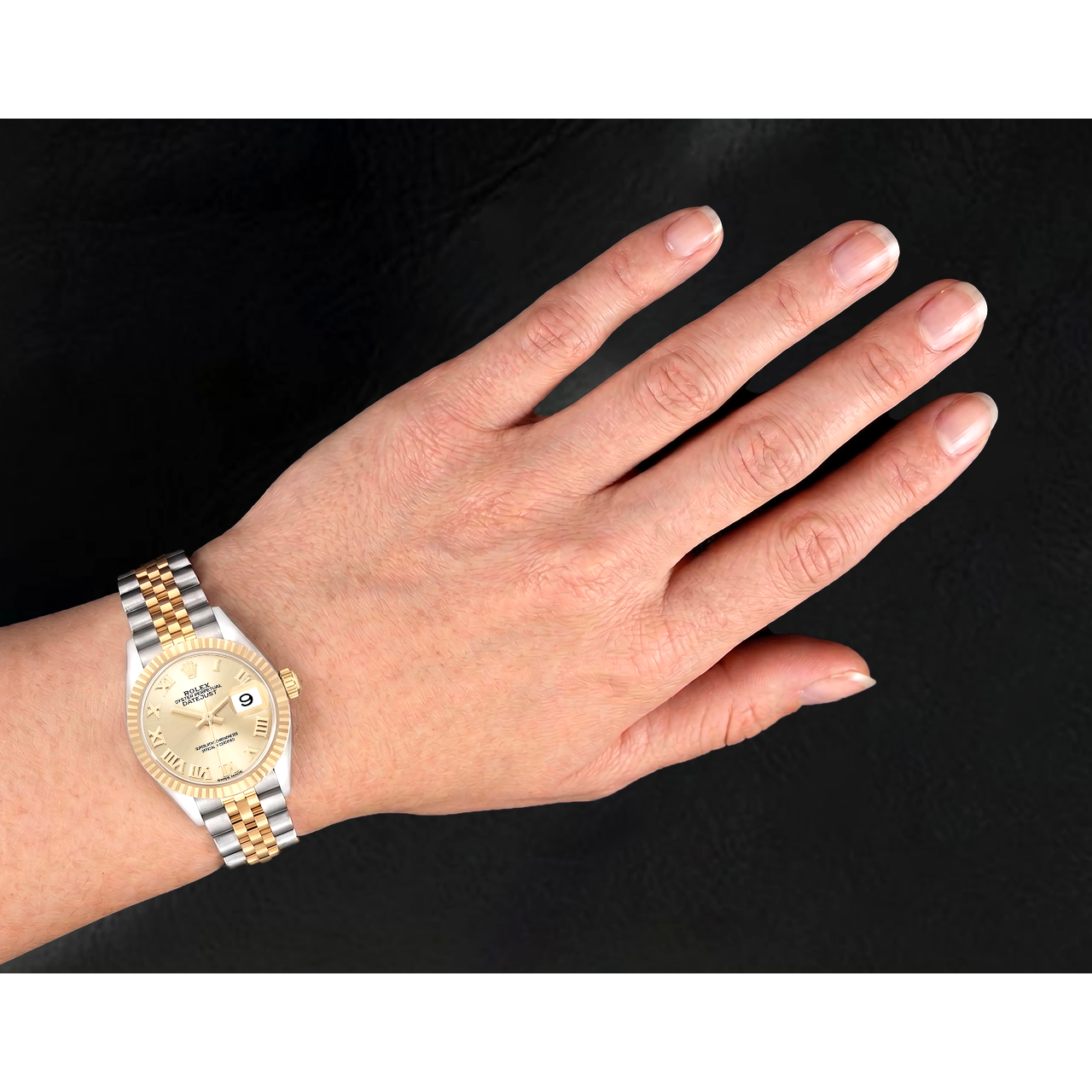 Orologio Rolex Lady-Datejust Bicolore 28 mm con Quadrante con Numeri Romani 279173