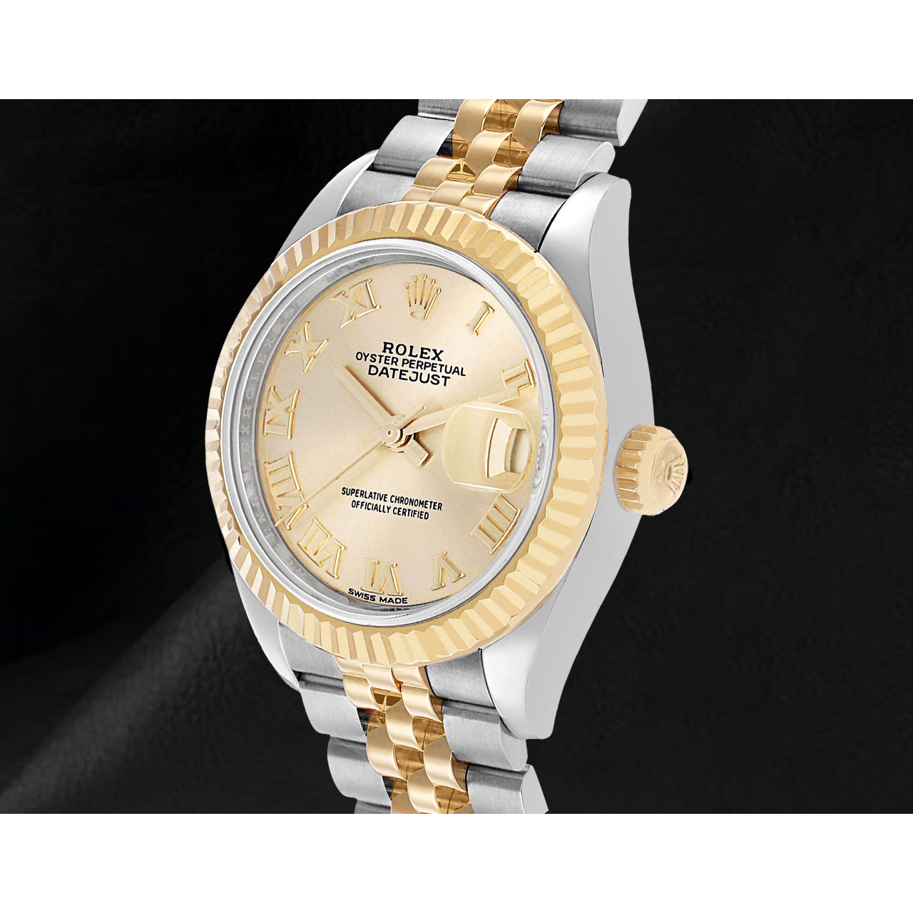 Orologio Rolex Lady-Datejust Bicolore 28 mm con Quadrante con Numeri Romani 279173