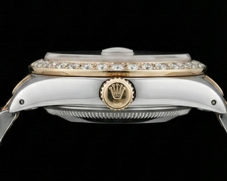 Rolex Datejust arazzo quadrante con diamanti lunetta orologio da donna in acciaio inossidabile e oro