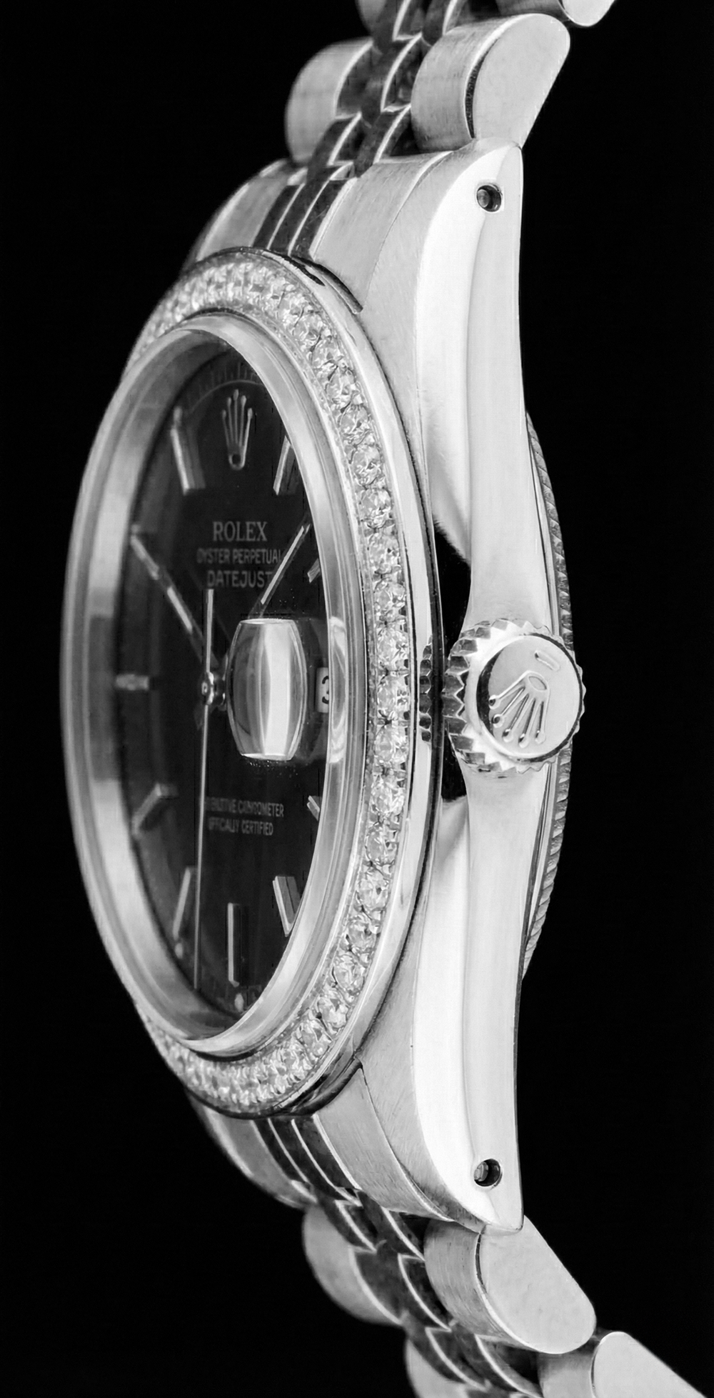 Rolex Datejust bastone nero Quadrante orologio da donna Bracciale giubileo in acciaio inossidabile