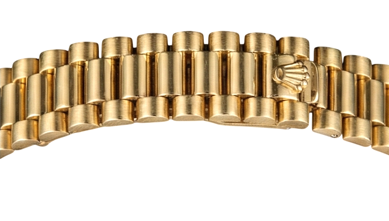 Rolex Datejust bianco quadrante romano lunetta con diamanti stile presidenziale in oro