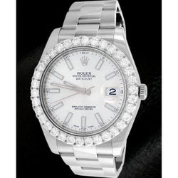 Rolex Datejust due 41 mm quadrante bianco orologio da uomo bracciale ostrica in acciaio inossidabile