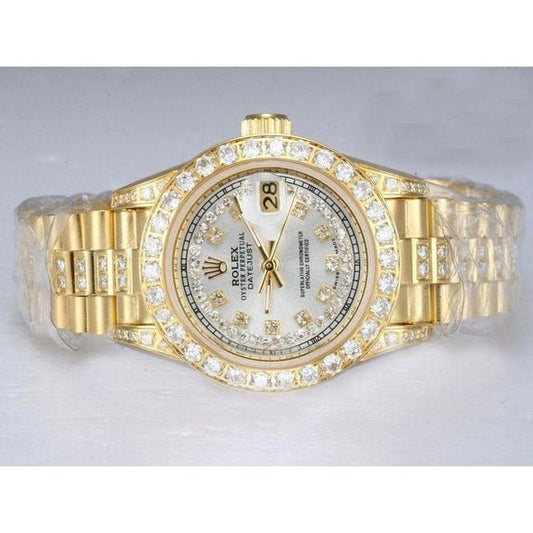Rolex Datejust ghiacciato Orologio da donna