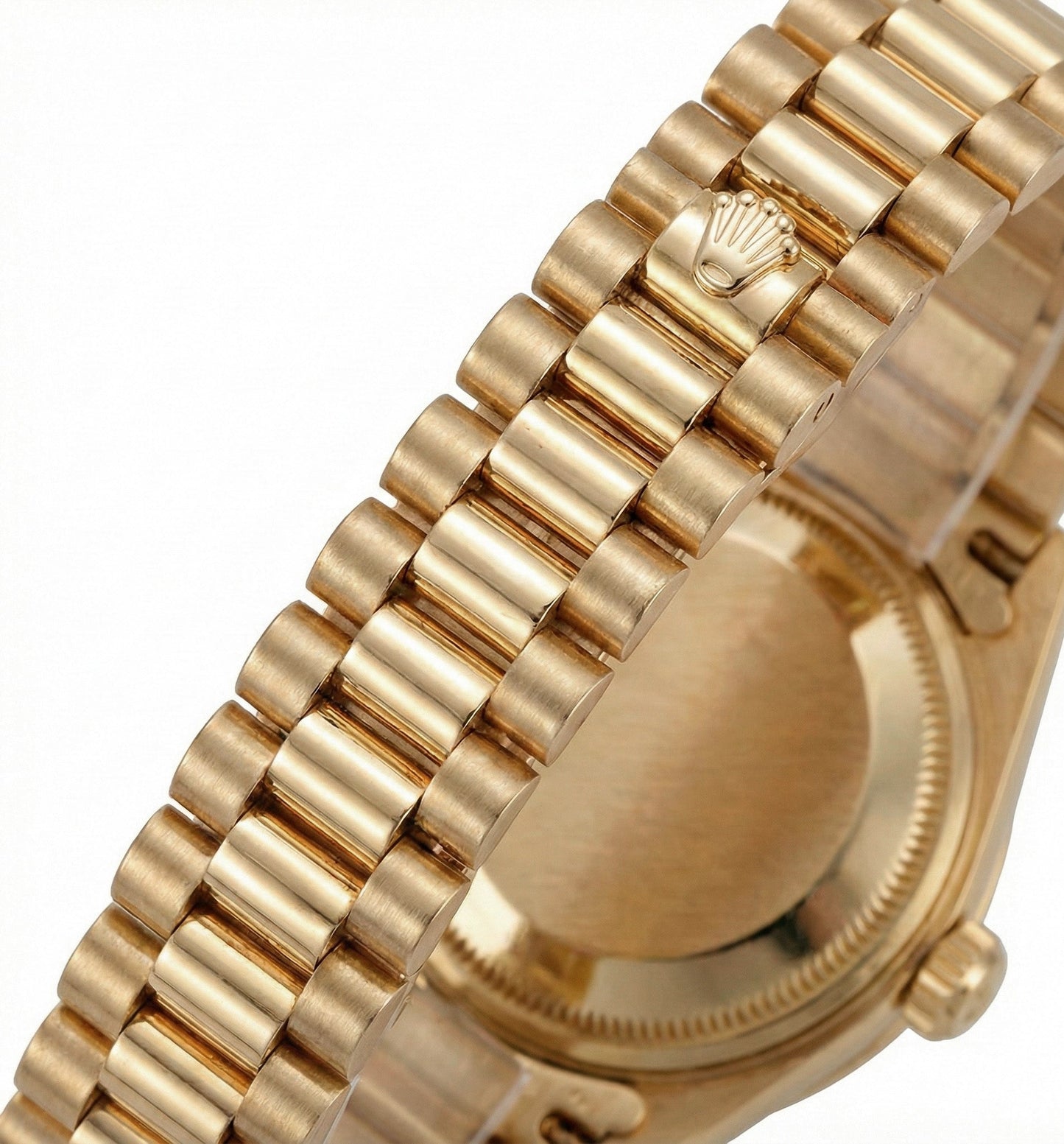 Rolex Datejust lunetta champagne arazzo bastone quadrante orologio stile presidente