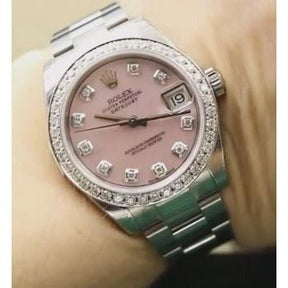 Rolex Datejust orologio rosa madreperla quadrante