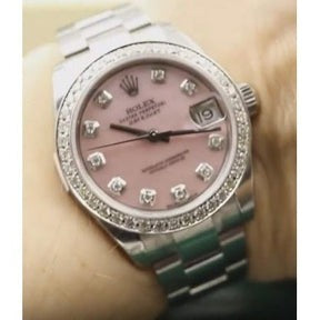 Rolex Datejust orologio rosa madreperla quadrante