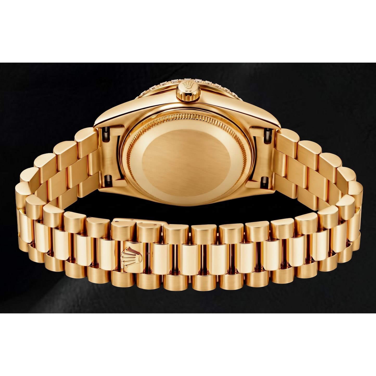 Rolex Day-Date 18038 36 mm Orologio in Oro Giallo con Quadrante Argento con Diamanti e Numeri Romani