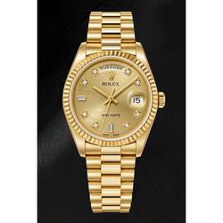 Orologio Rolex Day-Date 18238 36mm Oro Giallo Quadrante con Diamanti Champagne Jubilé