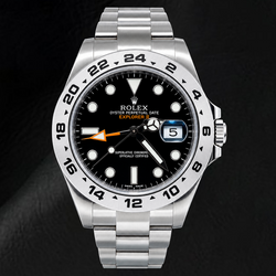 Rolex Explorer II 216570 42 mm Orologio in Acciaio Inossidabile con Quadrante Nero Luminescente