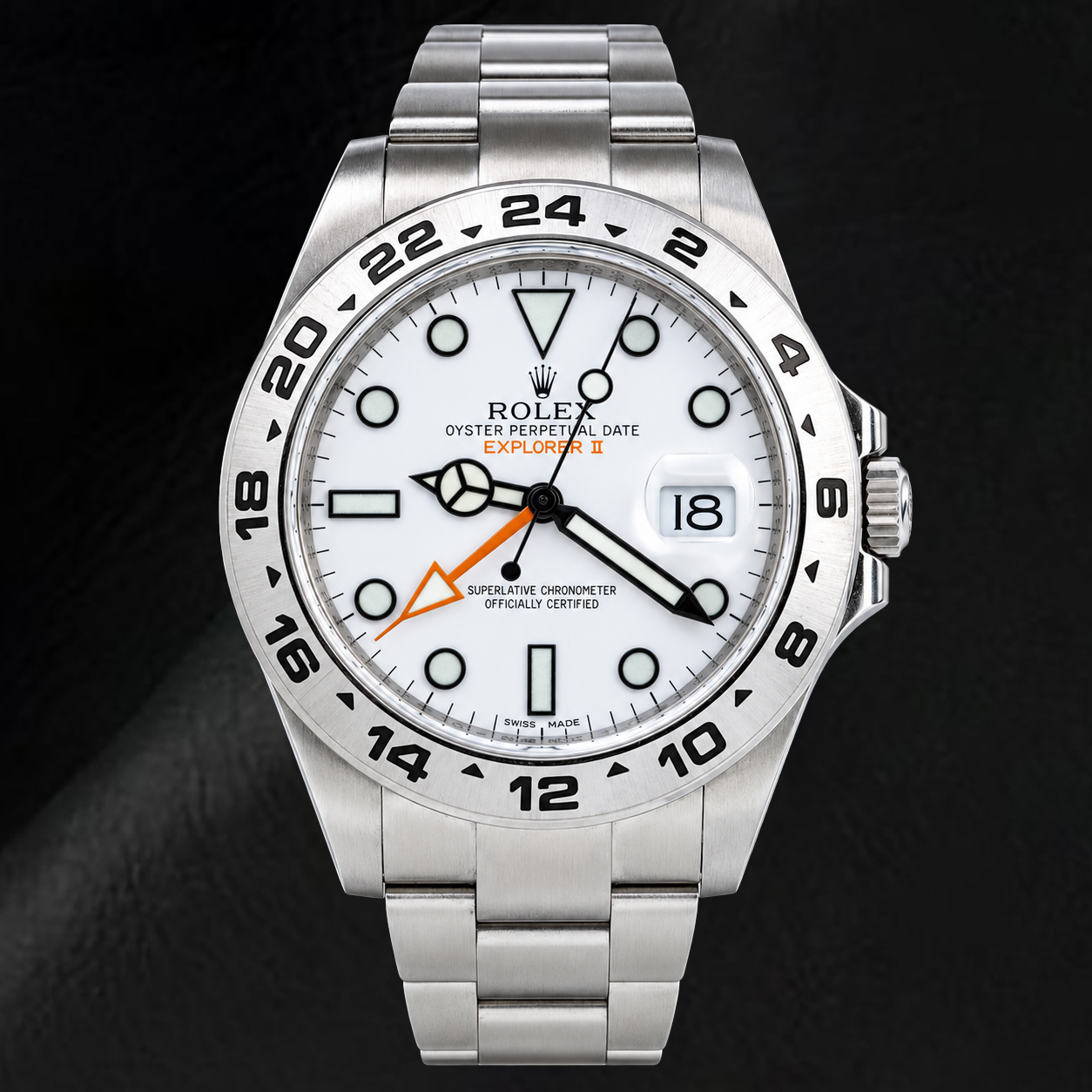 Orologio Rolex Explorer II 216570 42 mm Quadrante Bianco Polare in Acciaio Inossidabile