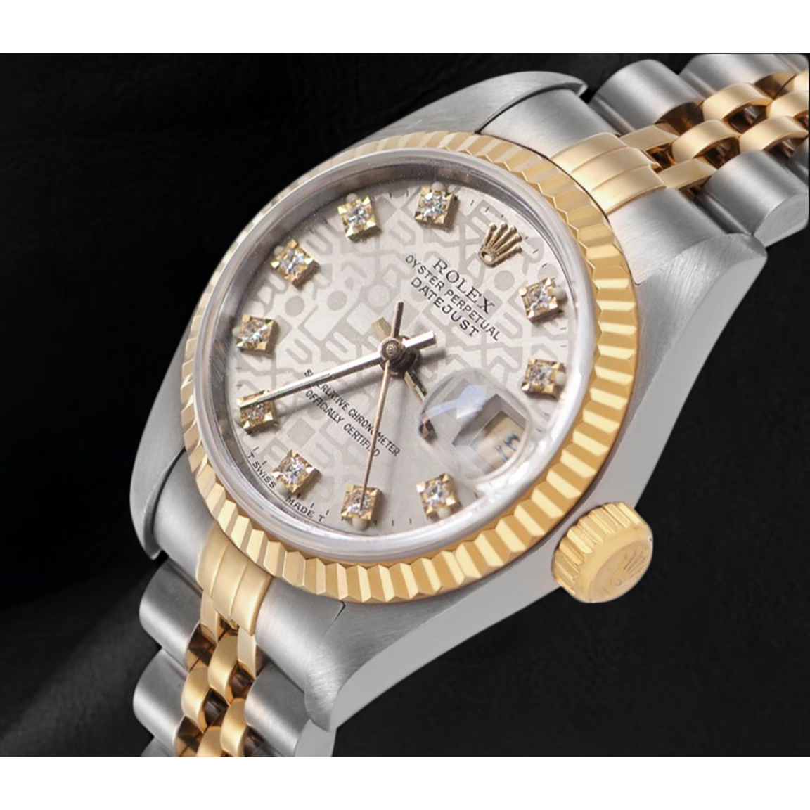 Orologio Rolex Datejust da Donna 26 mm Anno 2002 Quadrante con Diamanti Bicolore