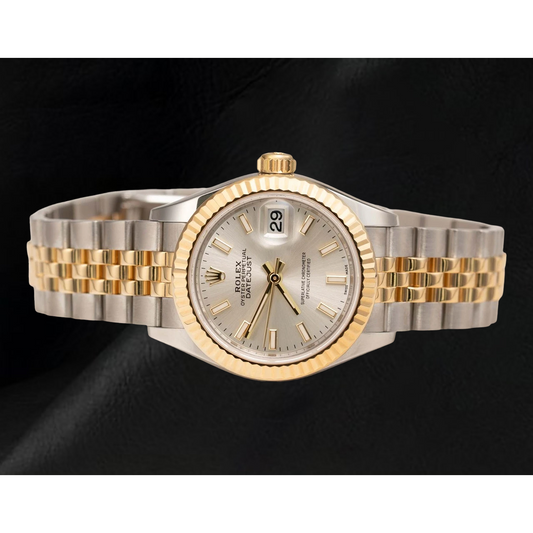 Orologio Rolex Lady-Datejust 179173 con Lunetta Zigrinata Bicolore Jubilee 26 mm