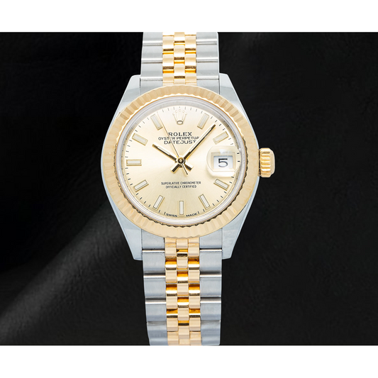 Rolex Lady-Datejust 26 mm 179173 Quadrante Champagne Luminescente