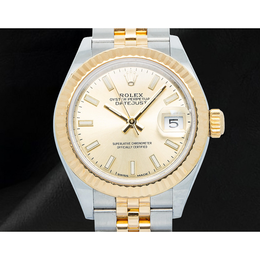 Rolex Lady-Datejust 26 mm 179173 Quadrante Champagne Luminescente