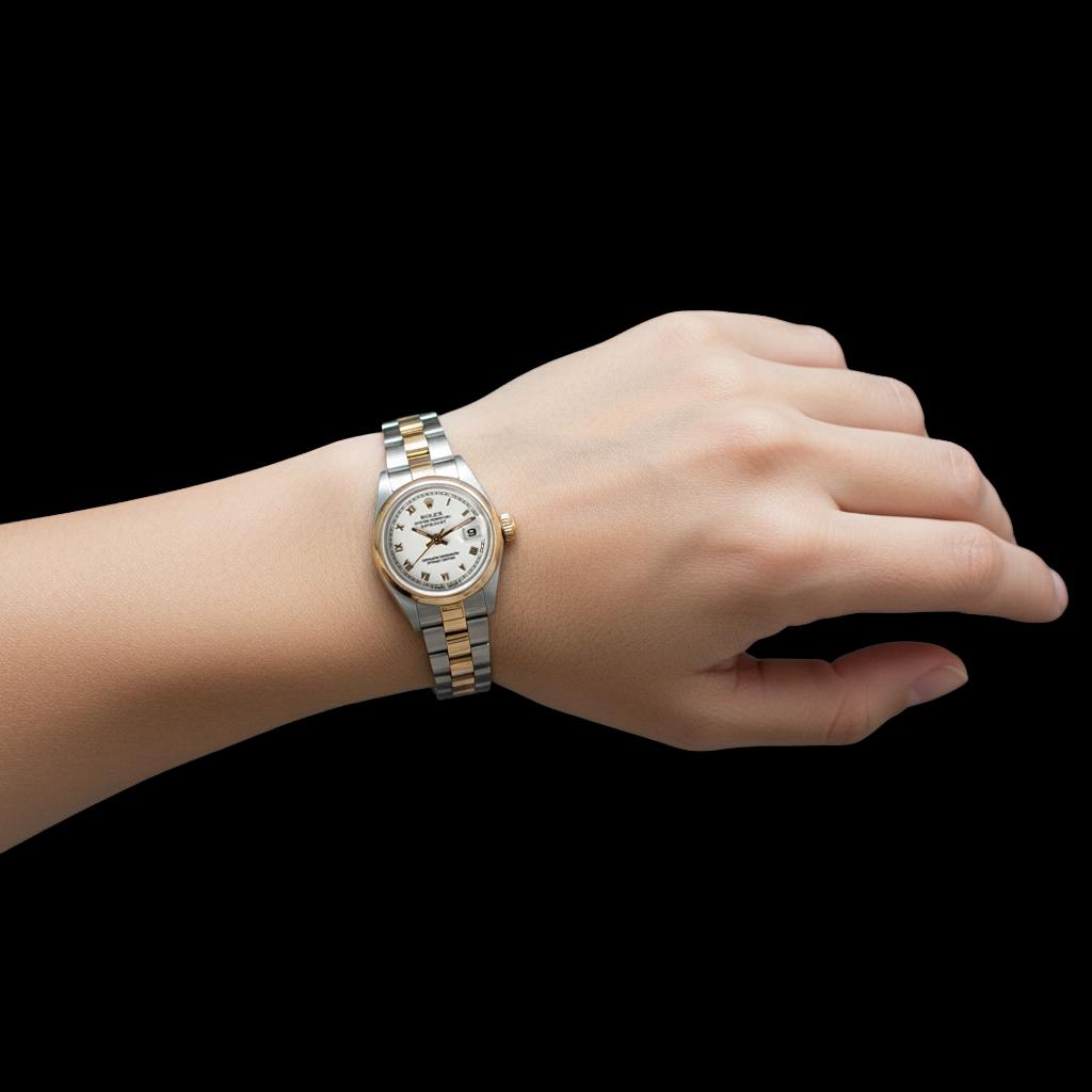 Rolex Two Tone con Gemma – vista profilo