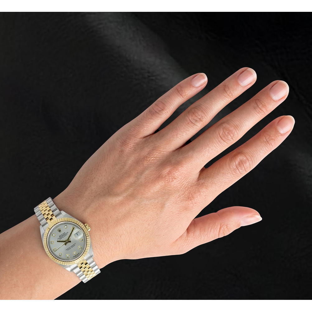 Rolex Lady Datejust 28mm 279173 Orologio con Quadrante con Diamanti Argento Bicolore