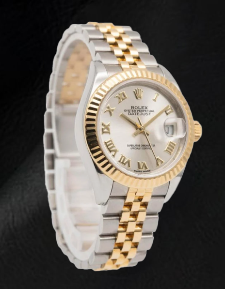 Rolex Lady Datejust 28mm 279173 Orologio Bicolore Quadrante Argento con Numeri Romani