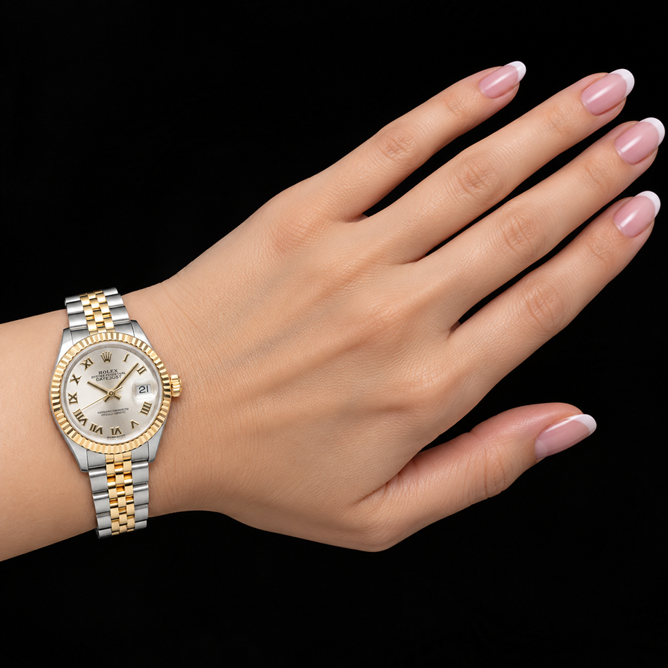 Rolex Lady Datejust 28mm 279173 Orologio Bicolore Quadrante Argento con Numeri Romani