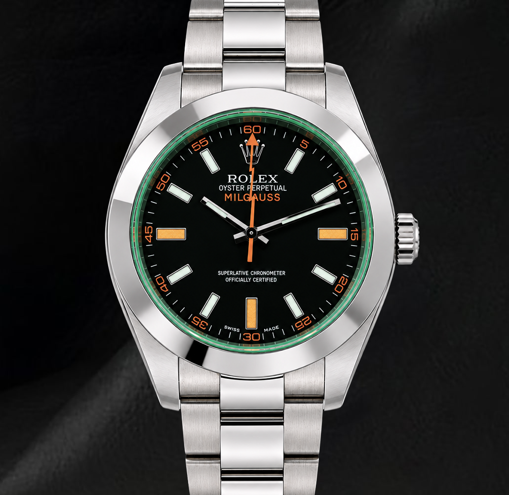 Orologio Rolex Milgauss 40mm 116400V Quadrante Nero Acciaio Inossidabile