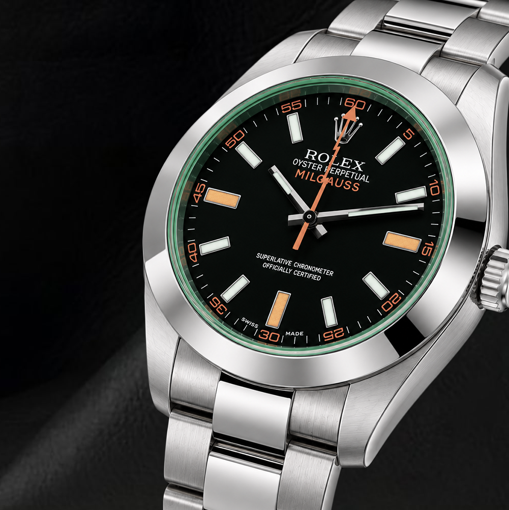 Orologio Rolex Milgauss 40mm 116400V Quadrante Nero Acciaio Inossidabile