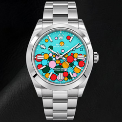 Orologio Rolex Oyster Perpetual 126000 36 mm in Acciaio Inossidabile con Quadrante Celebration Turchese