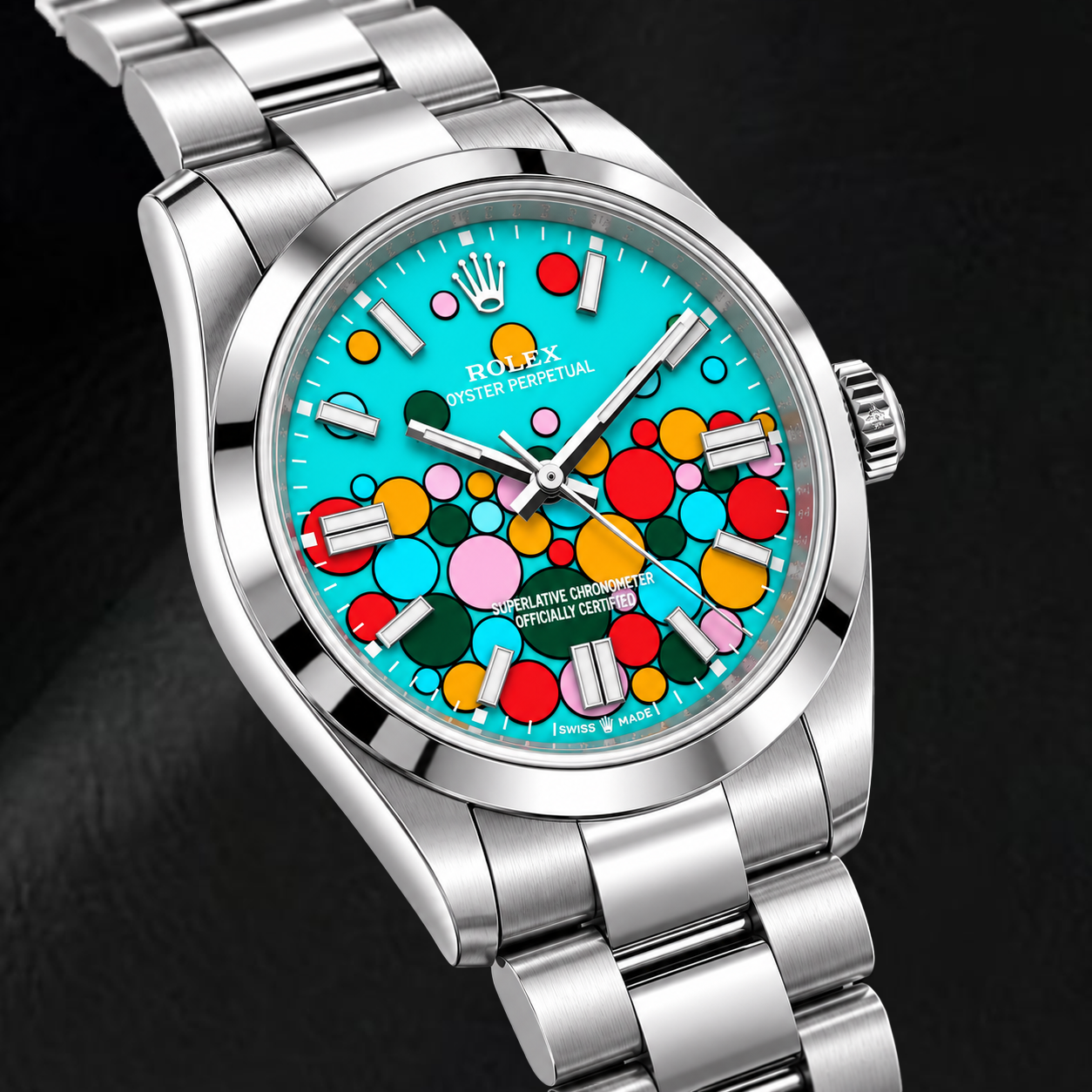 Orologio Rolex Oyster Perpetual 126000 36 mm in Acciaio Inossidabile con Quadrante Celebration Turchese