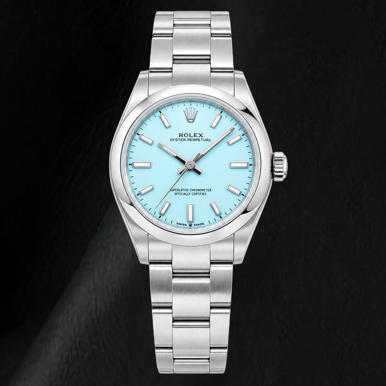 Rolex Oyster Perpetual 277200 Orologio 31 mm in Acciaio Inossidabile con Quadrante Blu con Indici a Bastone