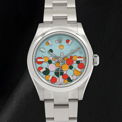 Rolex Oyster Perpetual 277200 31 mm Orologio in Acciaio Inossidabile con Quadrante Turchese Celebration con Indici a Bastone