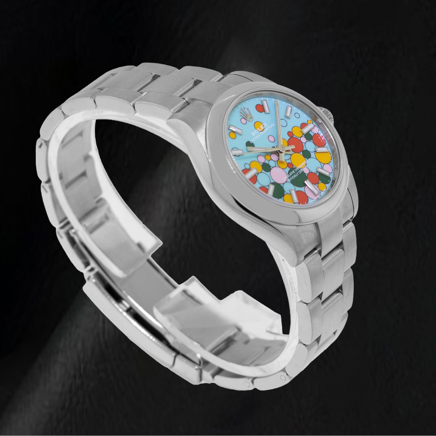 Rolex Oyster Perpetual 277200 31 mm Orologio in Acciaio Inossidabile con Quadrante Turchese Celebration con Indici a Bastone