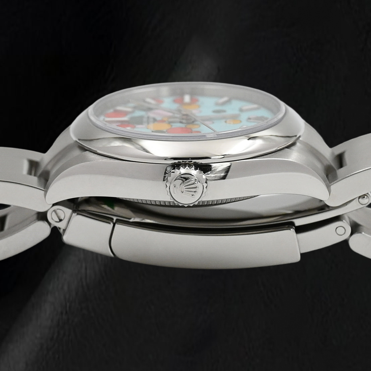 Rolex Oyster Perpetual 277200 31 mm Orologio in Acciaio Inossidabile con Quadrante Turchese Celebration con Indici a Bastone