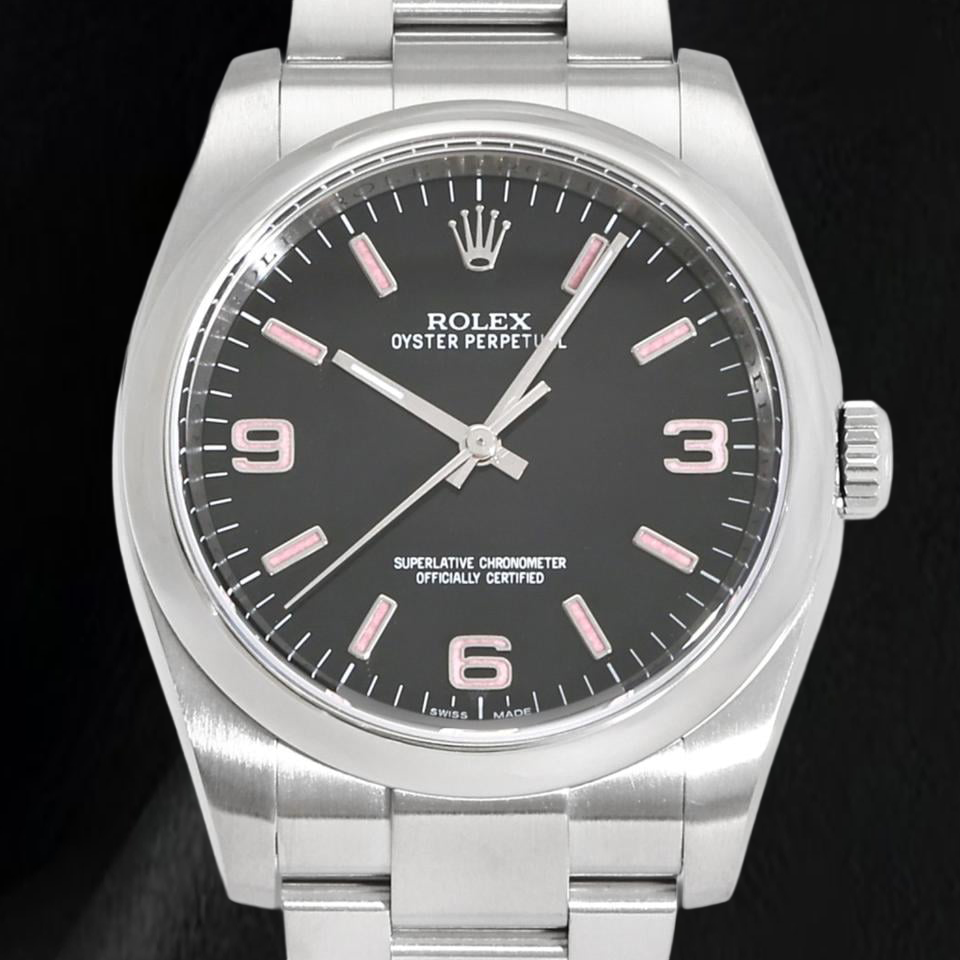 Orologio Rolex Oyster Perpetual 36 mm 116000 in Acciaio Inossidabile con Quadrante Nero con Numeri Arabi