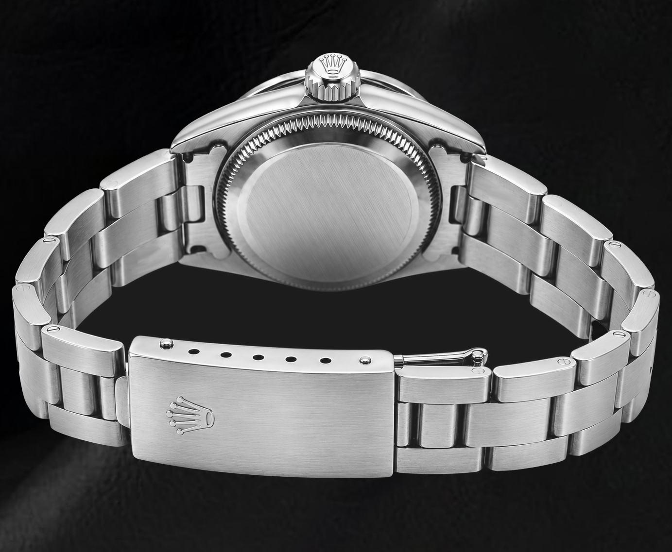 Rolex Oyster Perpetual 67193 26 mm Orologio in Acciaio Inossidabile con Quadrante con Diamanti in Madreperla Bianca