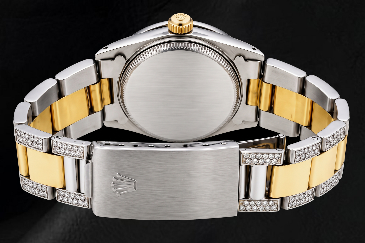 Orologio Rolex Oyster Perpetual 6748 31 mm Bicolore con Quadrante con Indici a Bastone Luminescenti Turchese Celebrazione