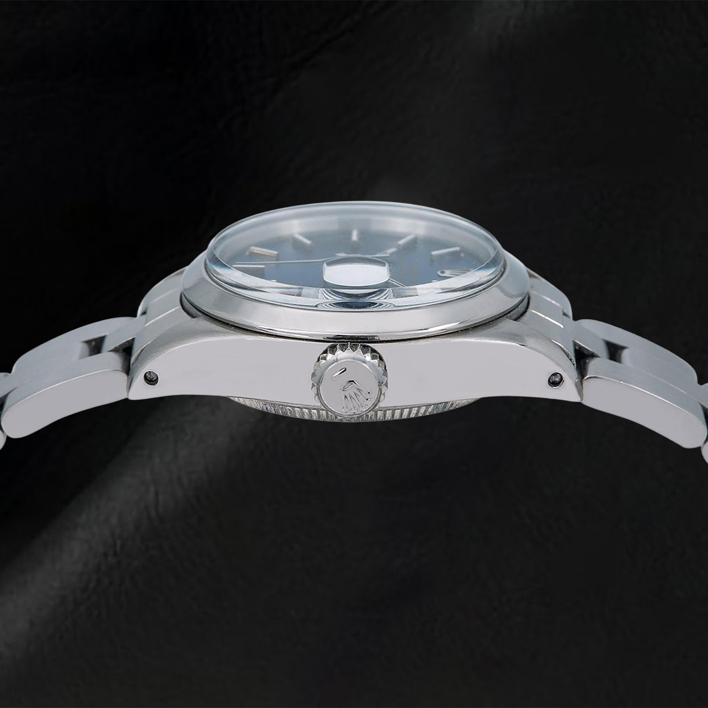 Rolex Oyster Perpetual 76094 26mm Orologio in Acciaio Inossidabile con Quadrante con Indici a Bastone Blu