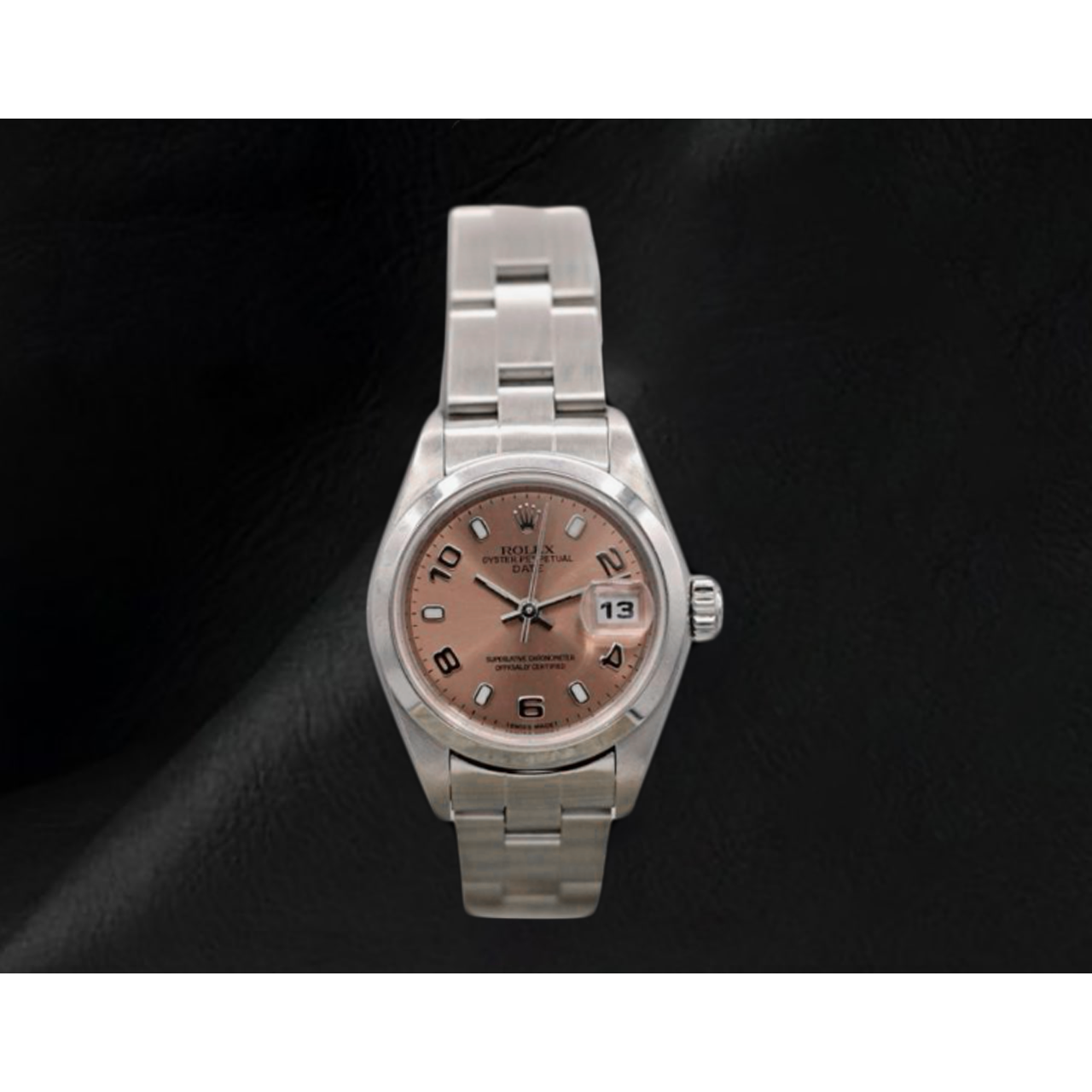 Orologio Rolex Oyster Perpetual da donna 26 mm anno 2002 quadrante rosa con numeri arabi