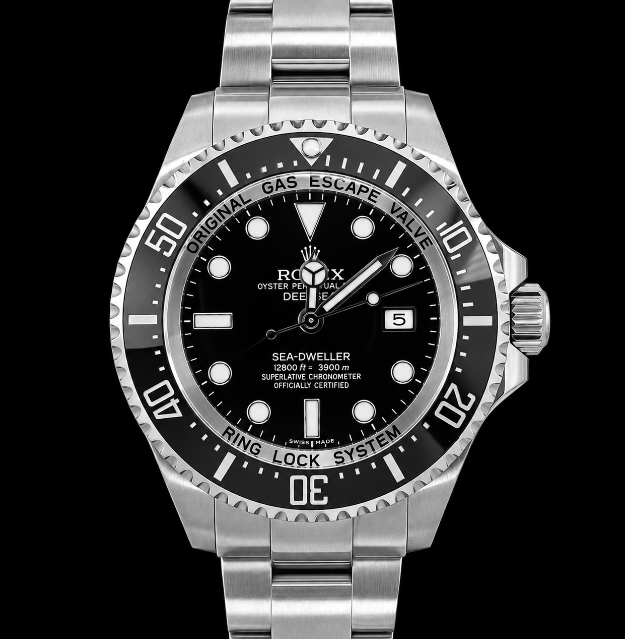 Orologio Rolex Sea-Dweller Deepsea 44 mm 116660 Quadrante Nero Acciaio Inossidabile