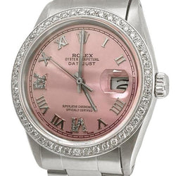 Rolex Set rapido rosa Romano Diamond ostrica Bracciale Uomini Guarda 36mm Set rapido