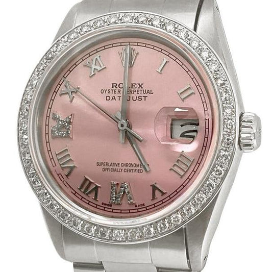 Rolex Set rapido rosa Romano Diamond ostrica Bracciale Uomini Guarda 36mm Set rapido