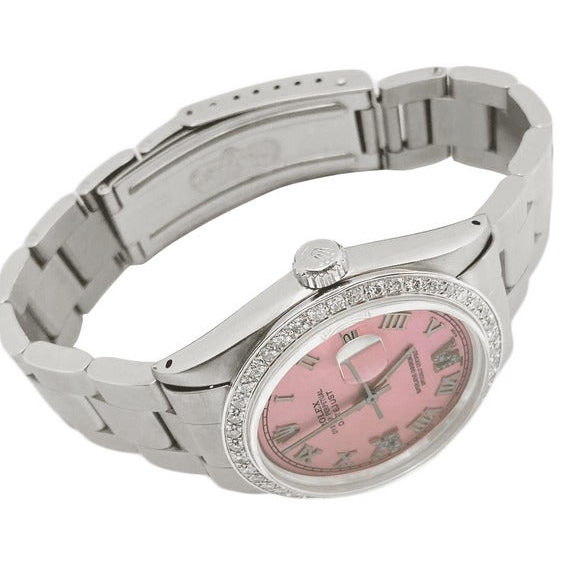 Rolex Set rapido rosa Romano Diamond ostrica Bracciale Uomini Guarda 36mm Set rapido