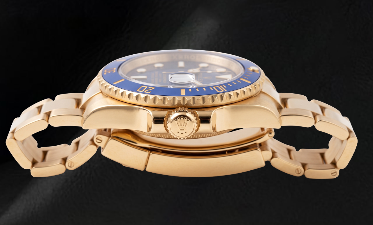 Rolex Submariner Date 40 mm 116618LB Orologio in Oro Giallo con Quadrante Blu