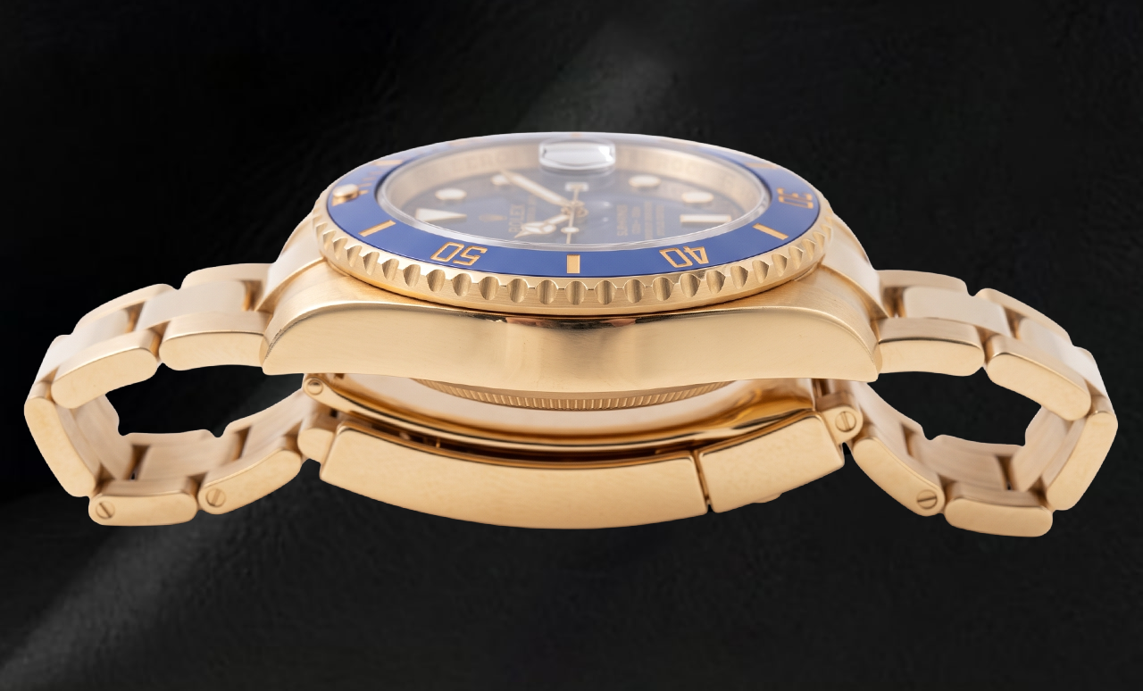 Rolex Submariner Date 40 mm 116618LB Orologio in Oro Giallo con Quadrante Blu